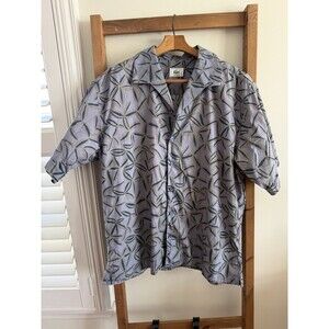 Lacoste Men's Short Sleeve Button Down Hawaiian Shirt XL All Over Print Nautical